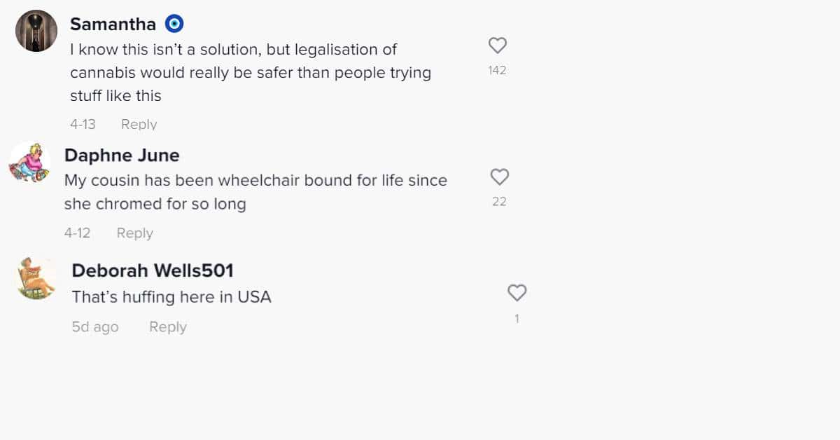 TikTok users react to chroming trend (psych_nurse_insight/ YouTube)