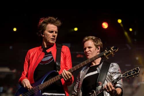 Nigel John Taylor and Andy Taylor from Duran Duran performs at Lollapalooza Brazil day 2 at Autodromo de Interlagos on March 26, 2017 in Sao Paulo, Brazil.