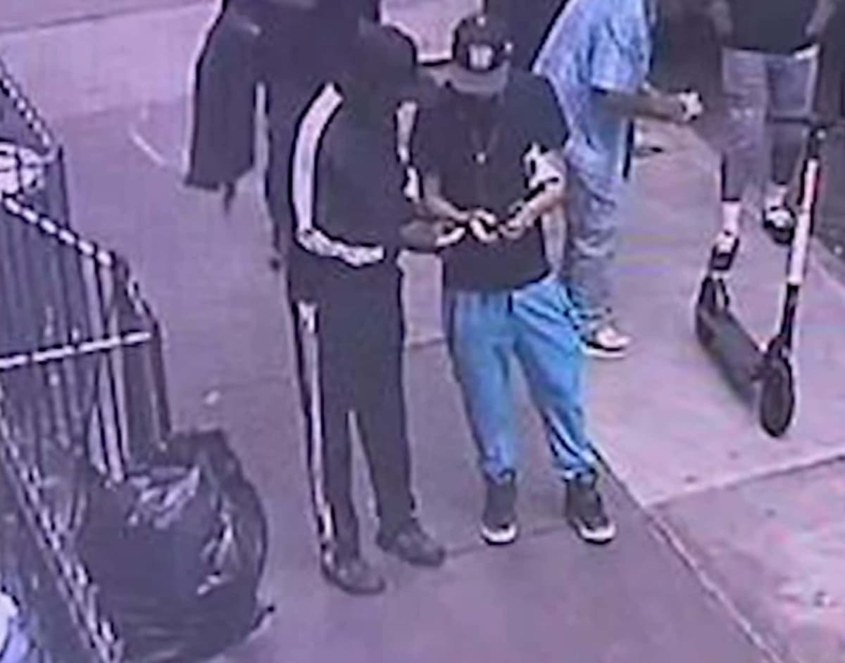 A security camera captured Michael K Williams and Irvin Cartagena's drug deal (ABC News screengrab)