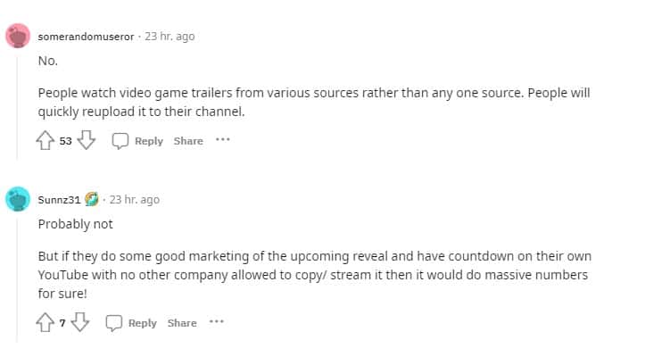 Redditors discussing possibilites of upcoming YouTube record between GTA 6 Trailer and MrBeast' YouTube video (u/nun-munch/r/livestreamfail)
