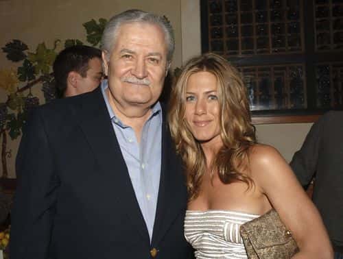 (L-R) Actor John Aniston and daughter actor Jennifer Aniston  attend the after party following the world premiere of Universal Pictures