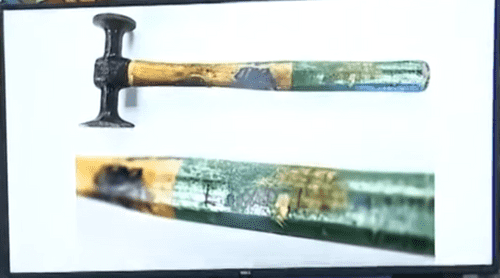 The hammer that was used to kill her (YouTube/ CBS New York)