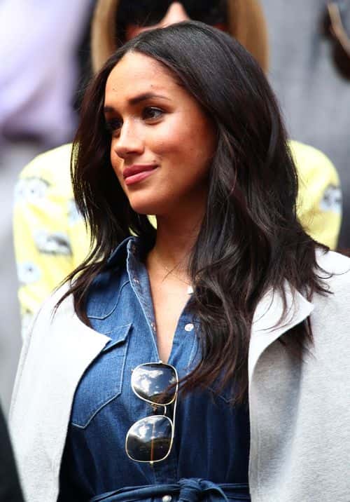 Meghan (R), Duchess of Sussex attends the Women's Singles final match between Serena Williams of the United States and Bianca Andreescu of Canada on day thirteen of the 2019 US Open at the USTA Billie Jean King National Tennis Centeron September 07, 2019 in Queens borough of New York City.