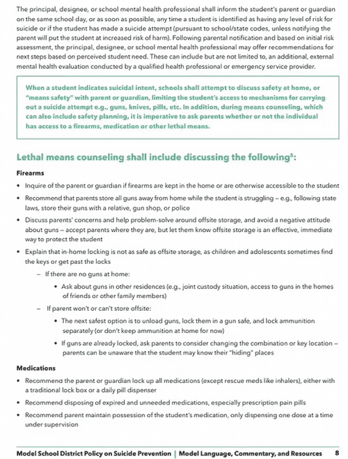 Model School District Policy
on Suicide Prevention (thetrevorproject.org)