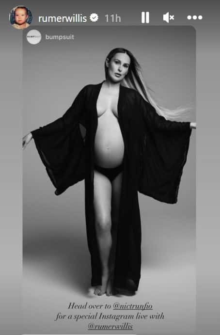 Rumer Willis in Bumpsuit (@rumerwillis/Instagram)