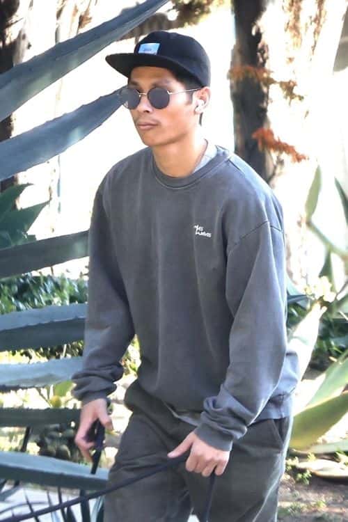Pax Jolie-Pitt out with his dog in LA (Backgrid)