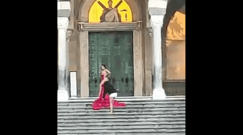 (Positano news video screengrab) Amalfi cathedral