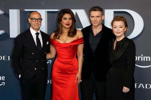 Stanley Tucci, Priyanka Chopra-Jonas, Richard Madden and Lesley Manville attend the 