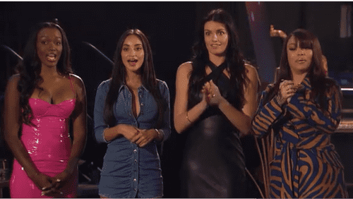 Latto invites Tahzjuan Hawkins, Victoria Fuller, and Courtney Robertson to judge season's first Group Date in 'The Bachelor' 2023 epiosde 2 (ABC)