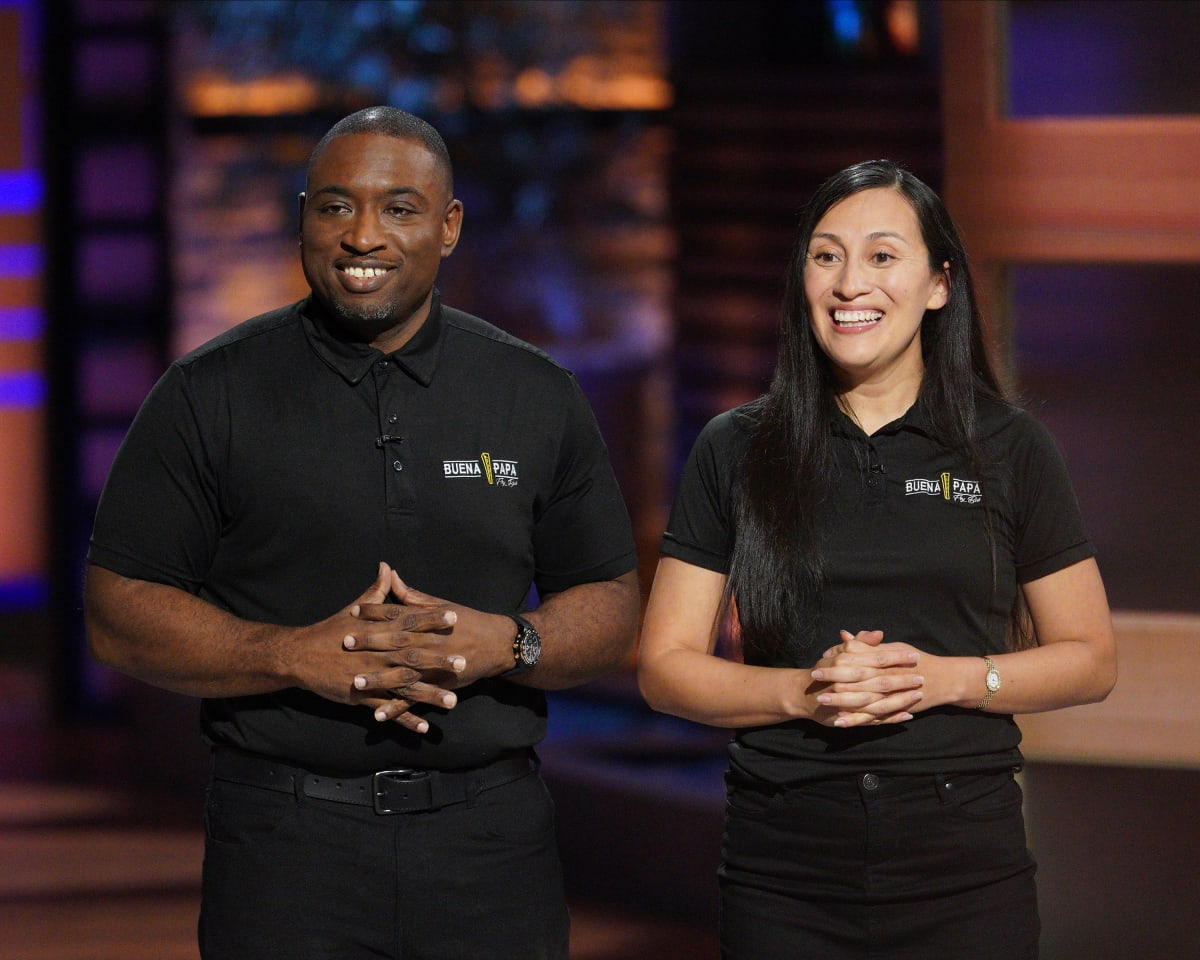 Buena Papa Fry Bar founders James and Johanna Windon in 'Shark Tank' Season 15 (ABC)