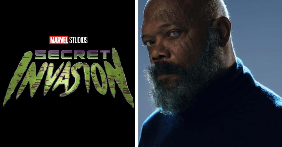 An official poster of 'Secret Invasion' and Samuel L. Jackson as Nick Fury in 'Secret Invasion' (Marvel Studios)
