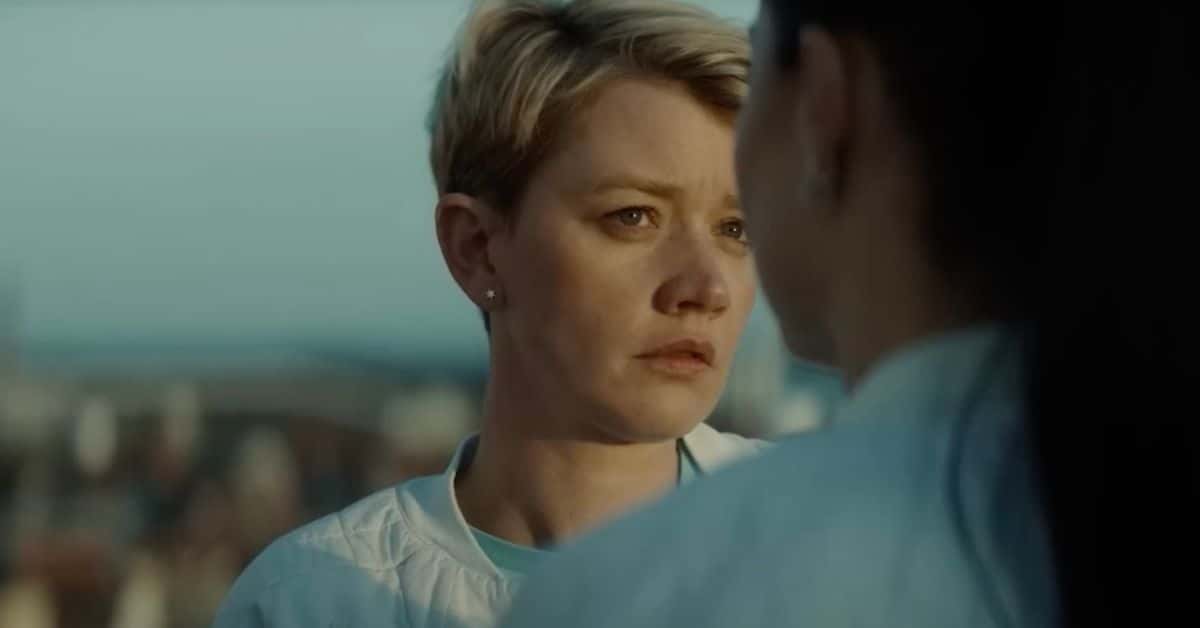 Fanny Louise Bernth plays Pernille Kurzmann Larsen in 'The Nurse' who suspects her co-worker of killing patients (YouTube/@Netflix)