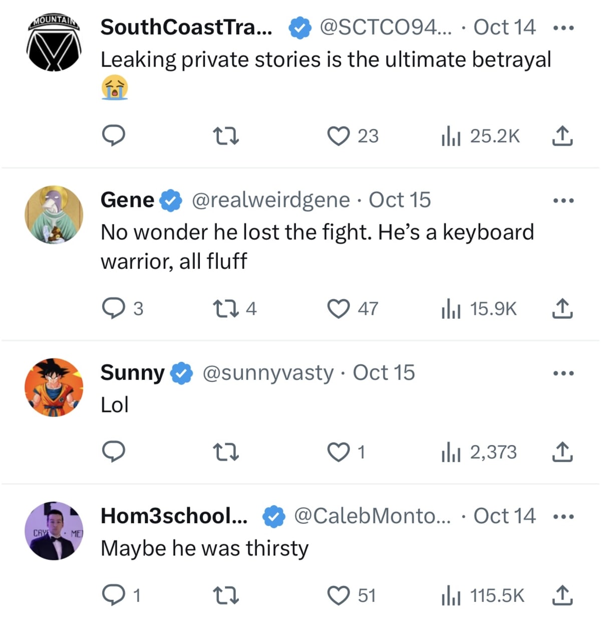 Comments on Dillon Danis' clip (@oocmma/Twitter)