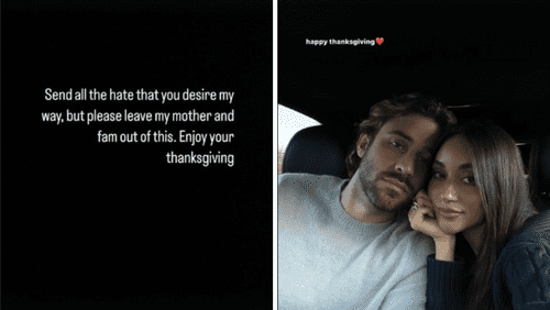 Greg Grippo reacts to backlash from followers as Victoria shares their first Thanksgiving pictures together (Instagram/greggrippo/vlfuller)