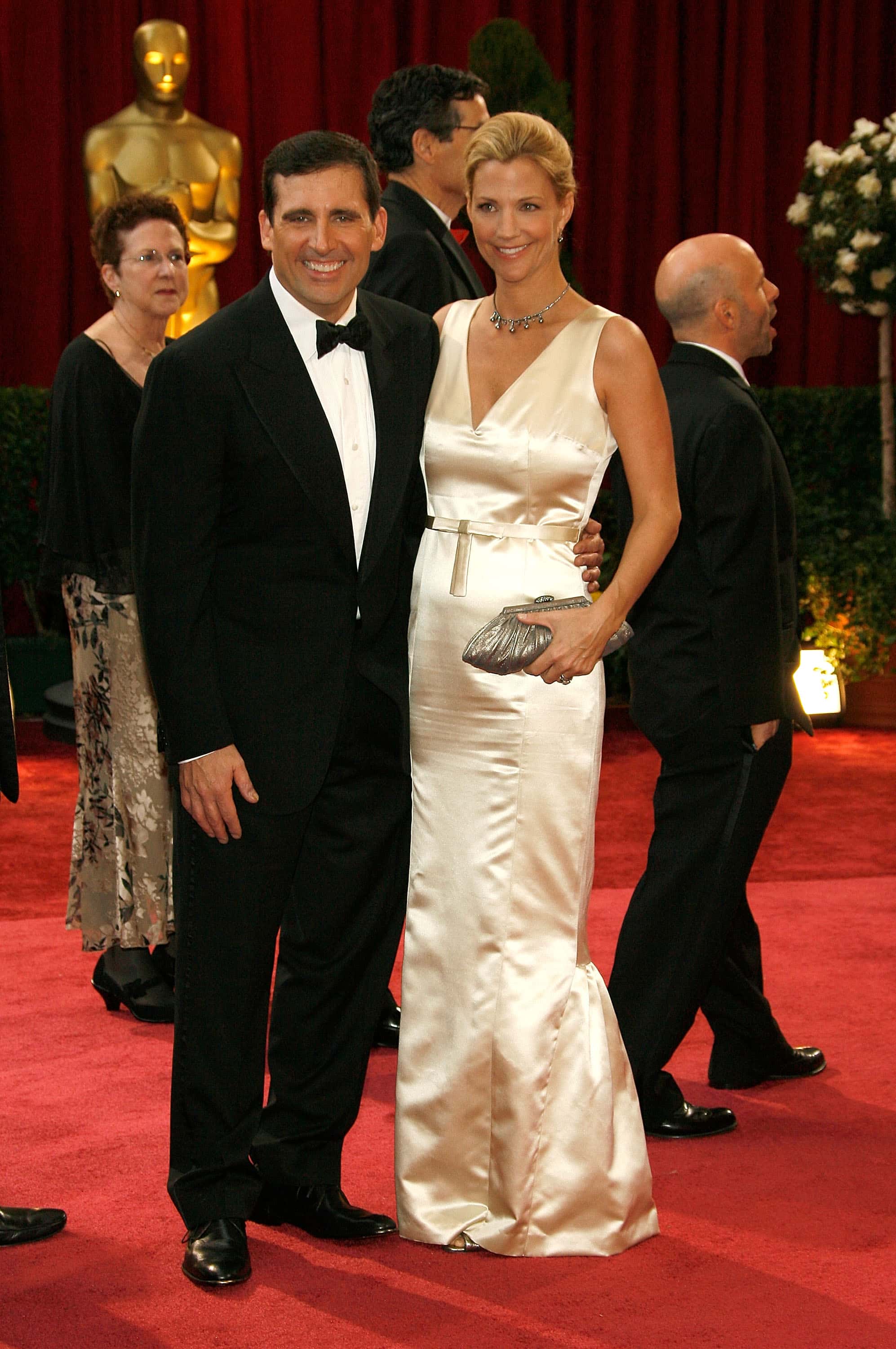 HOLLYWOOD - FEBRUARY 24: Actor Steve Carell and his wife Nancy Walls arrive at the 80th Annual Academy Awards held at the Kodak Theatre on February 24, 2008 in Hollywood, California. (Photo by Vince Bucci/Getty Images)
