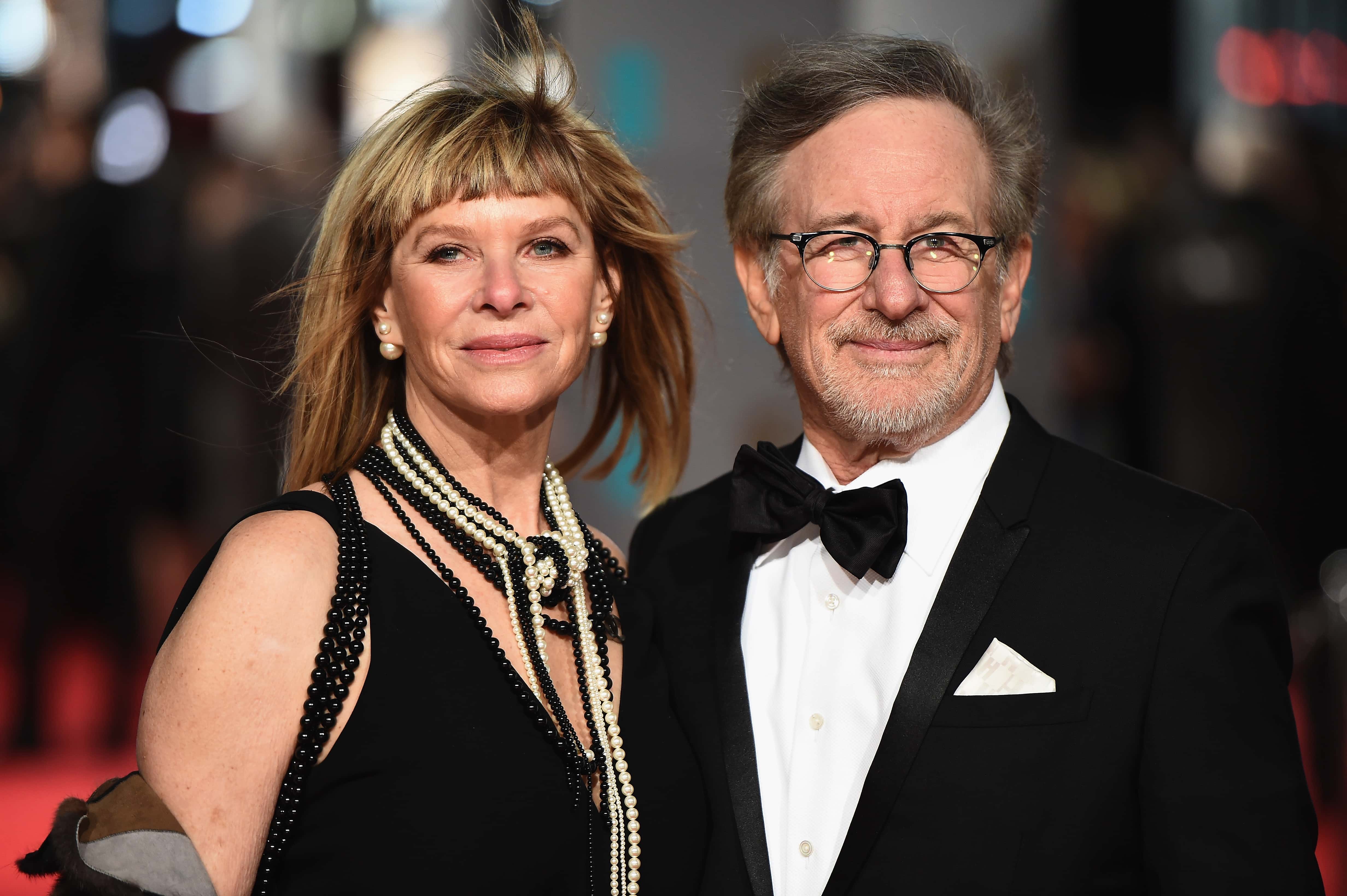 LONDON, ENGLAND - FEBRUARY 14: Kate Capshaw and Steven Spielberg attend the EE British Academy Film Awards at the Royal Opera House on February 14, 2016 in London, England. (Photo by Ian Gavan/Getty Images)

