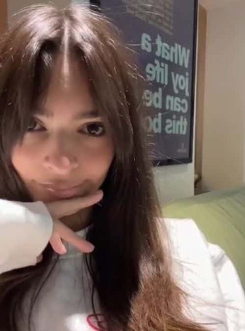 Emily hopped on to the new TikTok trend ( Emily Ratajkowski/ TikTok)