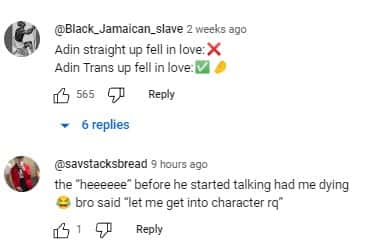 Comments on Adin Ross (@adin live/YouTube)