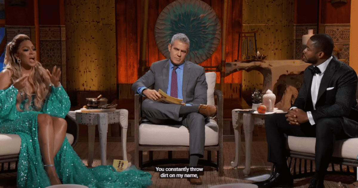 Despite Ralph Pittman's advice that the marriage may still work, each party accused the other of adultery in 'RHOA' Season 15 Reunion (YouTube/Bravo)