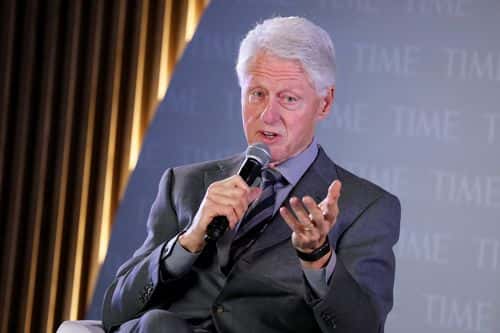 Former U.S. President Bill Clinton speaks onstage during the TIME 100 Health Summit at Pier 17 on October 17, 2019 in New York City. (Photo by Brian Ach/Getty Images for TIME 100 Health Summit )