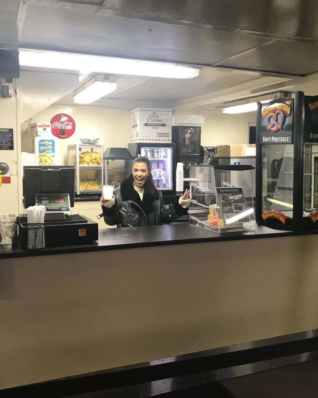 Kardashian inside Alcatraz prison. (Instagram/@kourtneykardash) 