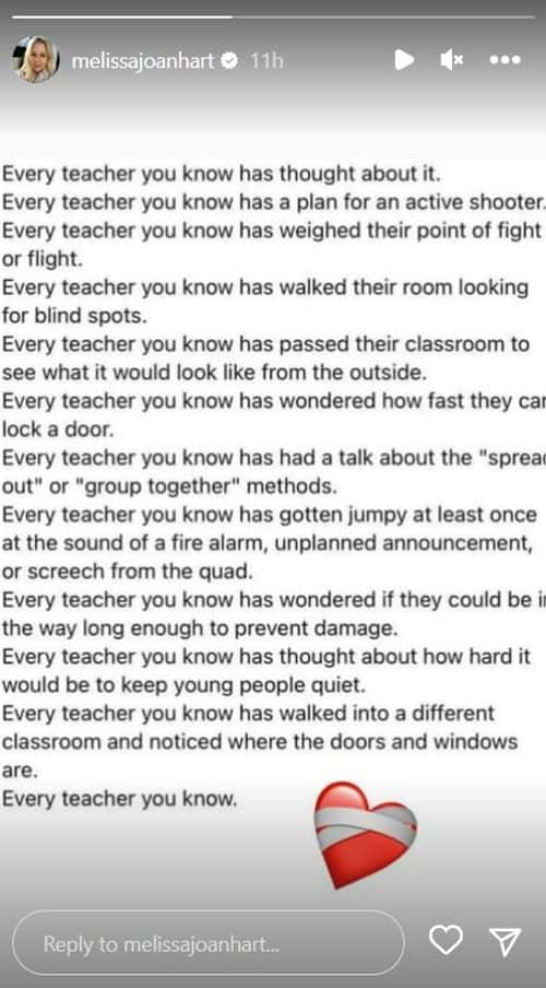 Melissa Joan Hart shares an Instagram story (Instagram/@melissajoanhart)