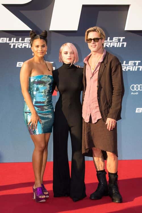 Zazie Beetz, Joey King and Brad Pitt attend the