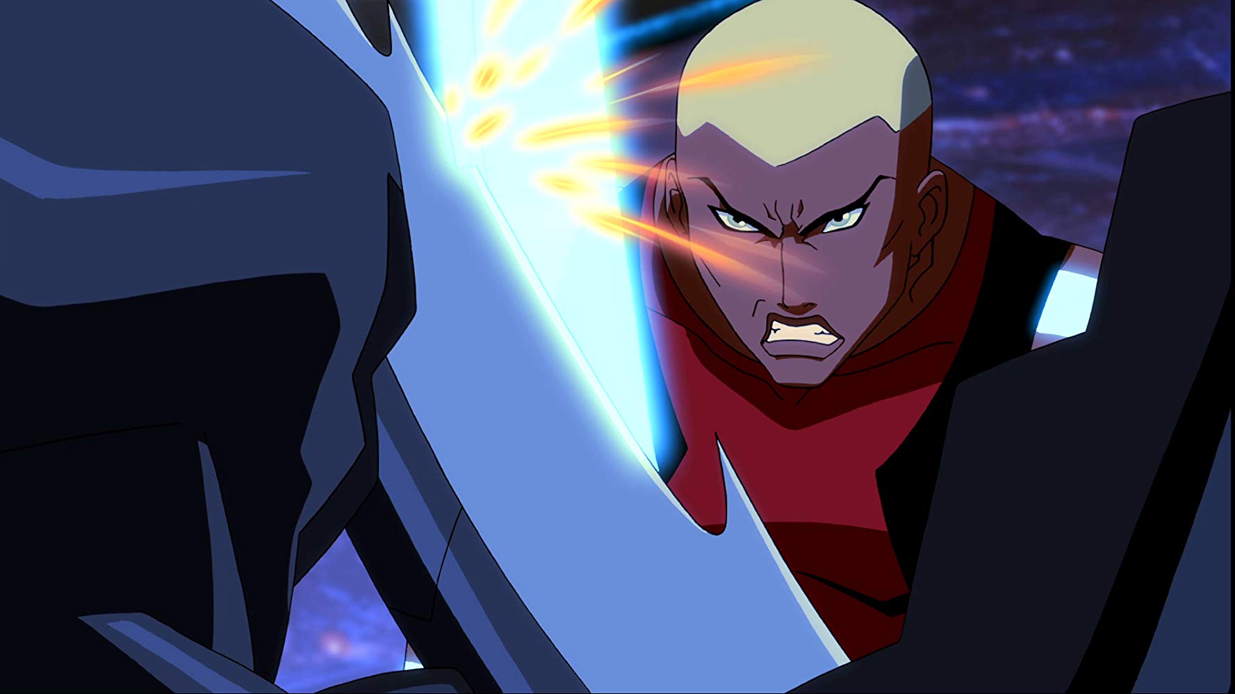 Kevin Grevioux (Black Beetle) and Khary Payton (Aqualad) in Young Justice. Source: IMDB