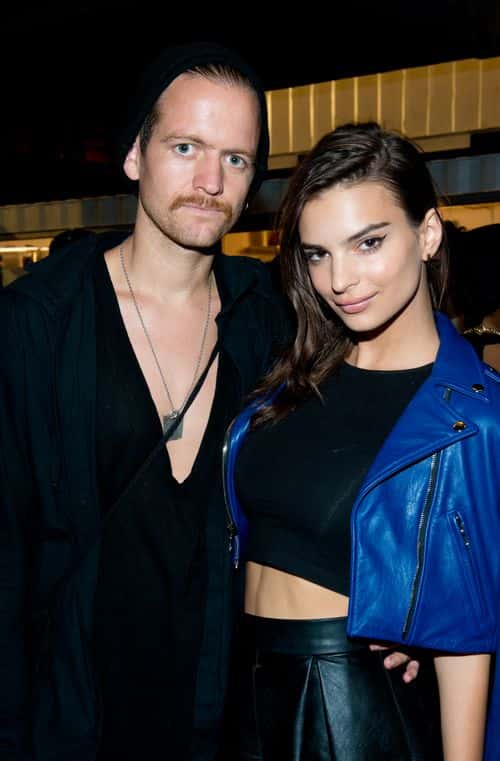 Andrew Dryden and model Emily Ratajkowski attend the Opening Ceremony Spring 2014 Collection After Party at Super Pier 25 on September 8, 2013 in New York City.