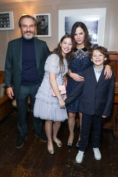 (L to R) Stephen Lord, Kila Lord Cassidy, Elaine Cassidy and Lynott Lord Cassidy attend a special screening of 