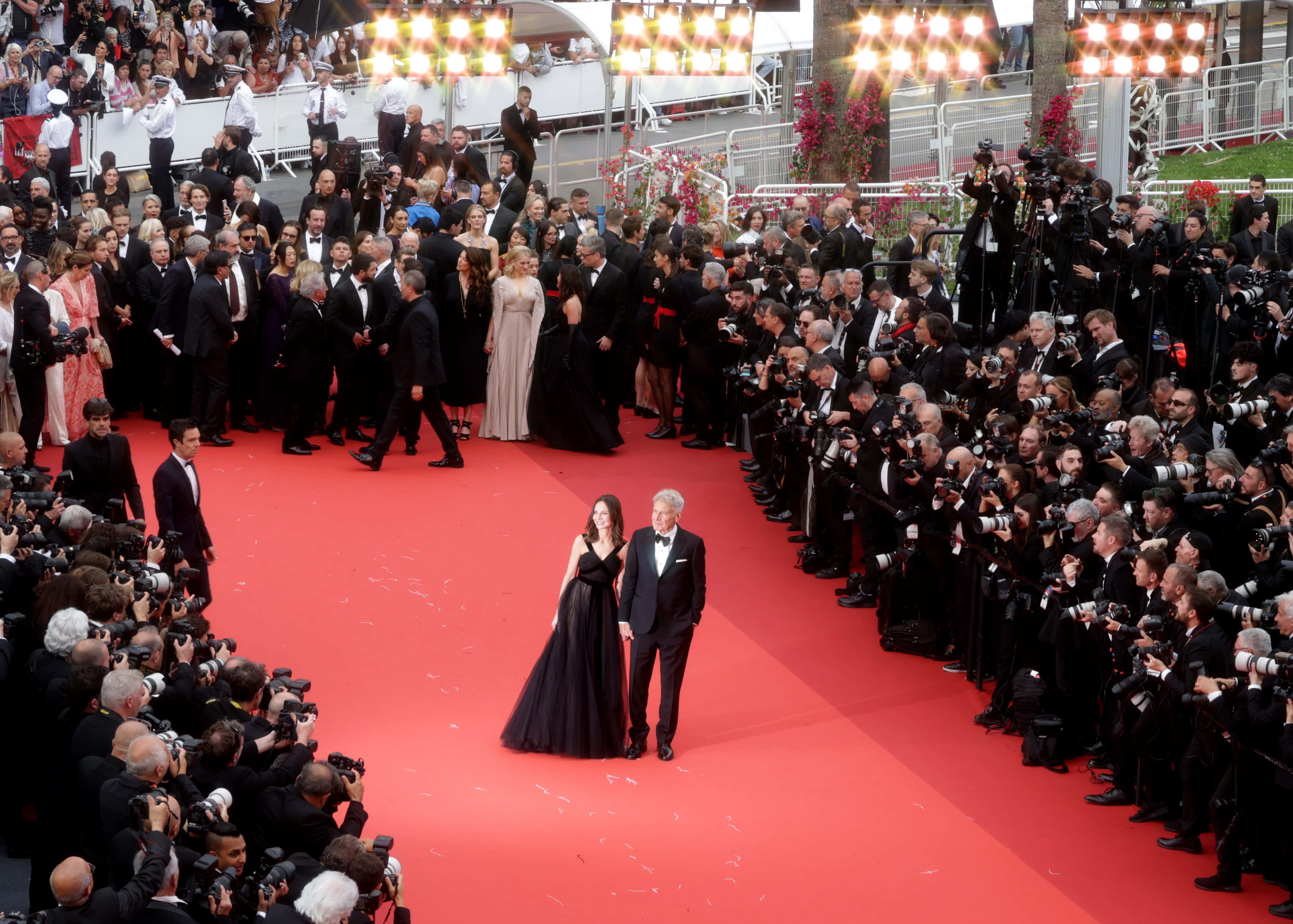 Calista Flockhart and Harrison Ford attend the 