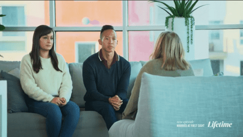 Morgan and Binh meet Dr Pepper in 'MAFS' Season 15 episode 13 (Lifetime)