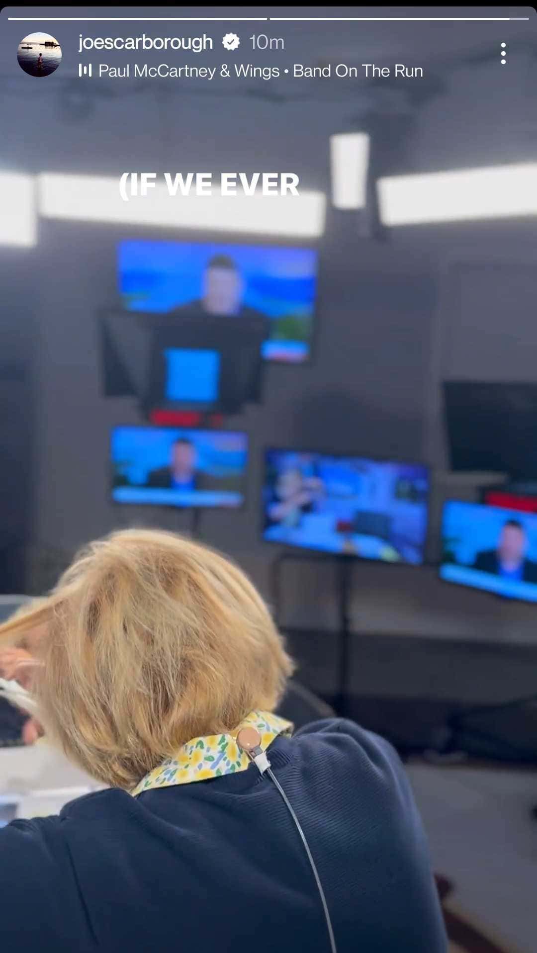 Joe Scarborough posted a glimpse of Mika Brzezinski's haircut to his Instagram (Instagram/joescarborough)