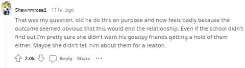 'Did he do this on purpose?' asked a user ( ReddIt screenshot/ Shawnmrose1)