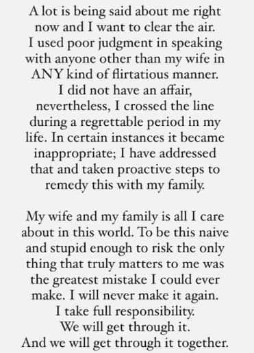 Adam Levine's explanation regarding the current issue ( Adam Levine/ Instagram)