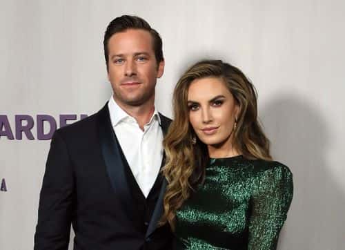 Armie Hammer (L) and Elizabeth Chambers attend the 2018 Hammer Museum Gala In The Garden on October 14, 2018 in Los Angeles, California.