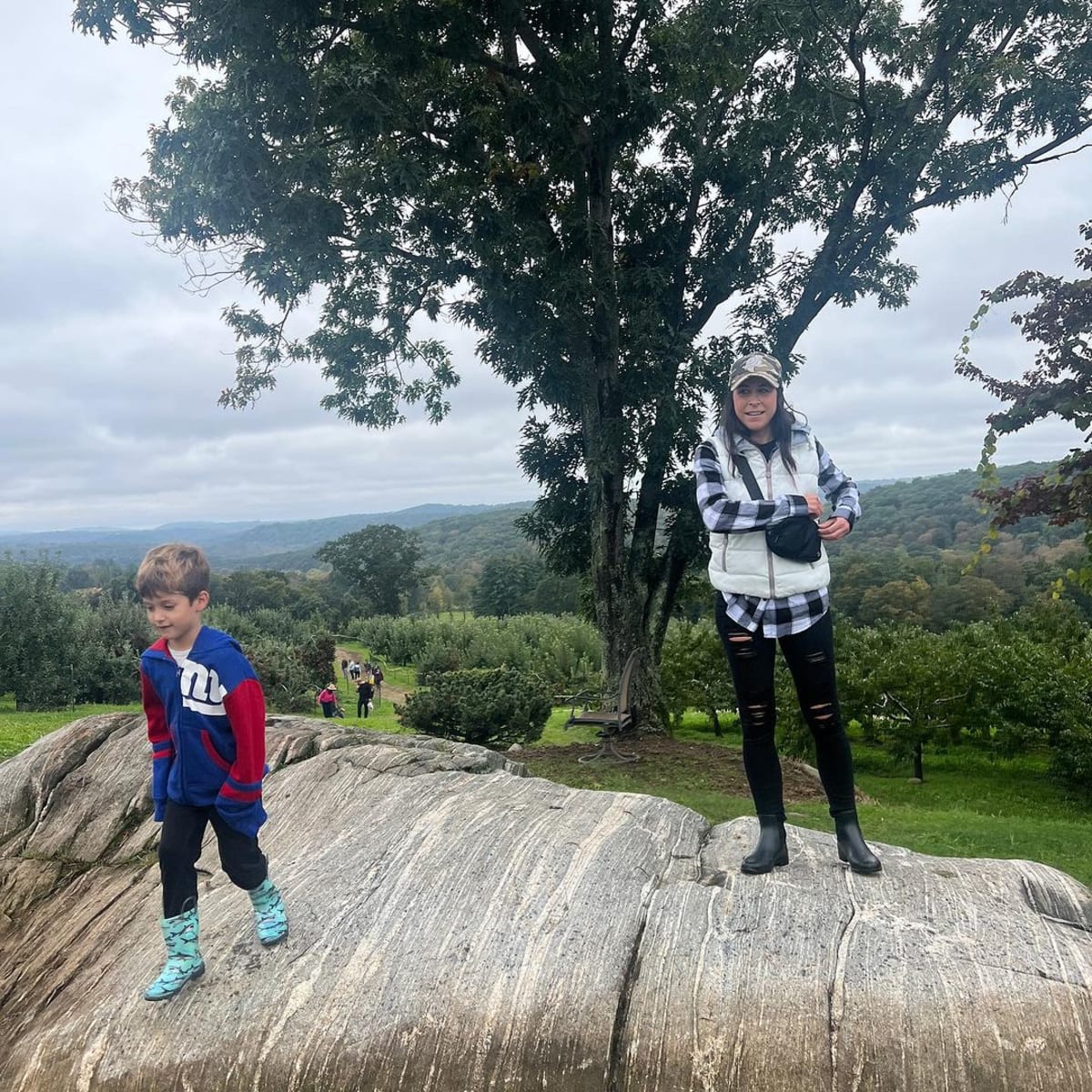 Ginger Zee also shared a snap of her friend and her kid at the apple orchard (@ginger_zee/Instagram) 