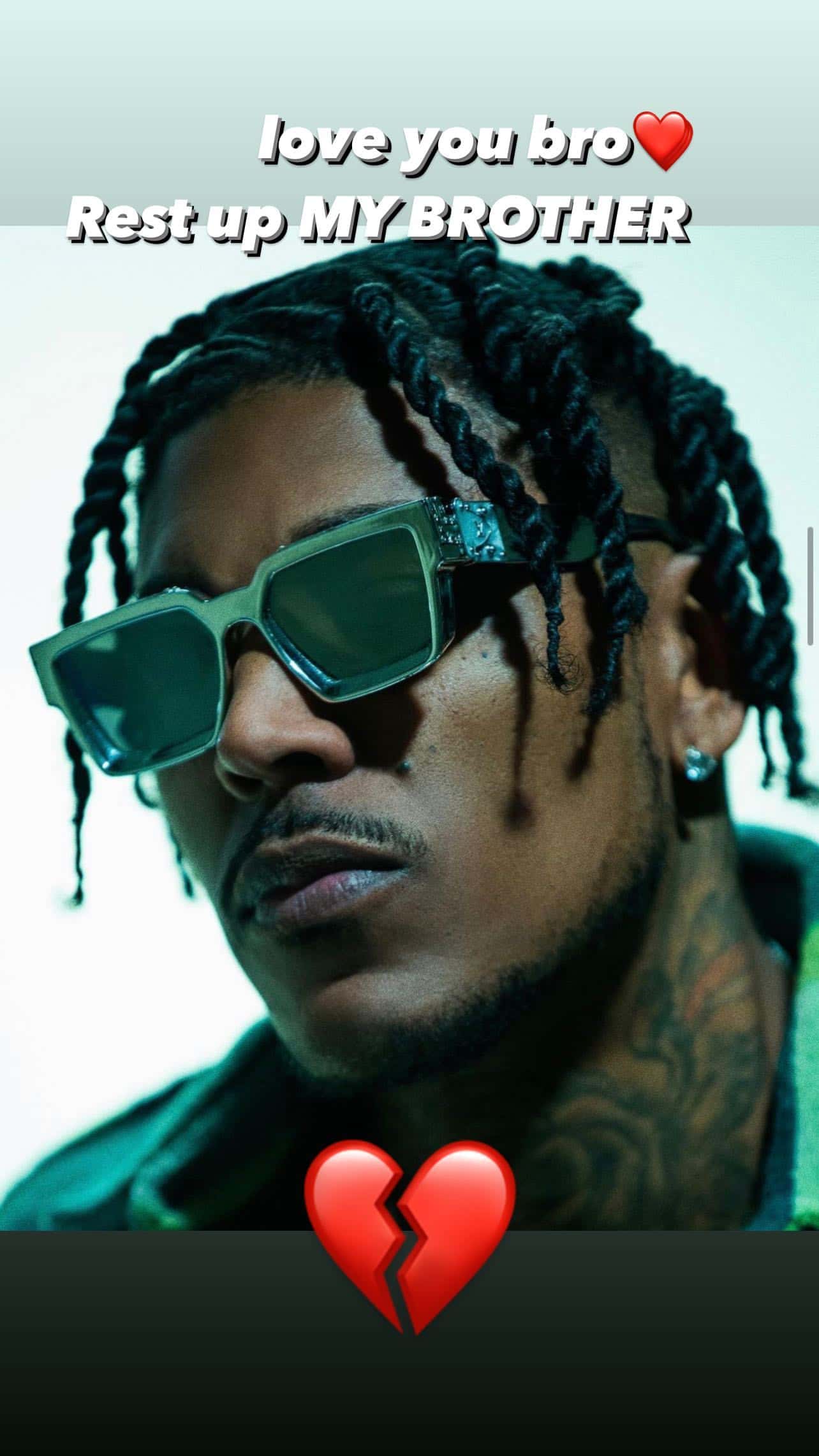 Chris Brown paid Grissom a moving tribute with a social media post that read “Love you, bro, Rest up my Brother”. (Chris Brown/Instagram)