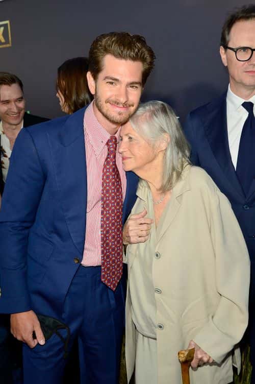 (L-R) Andrew Garfield and Sandra Seacat attend the premiere of FX's