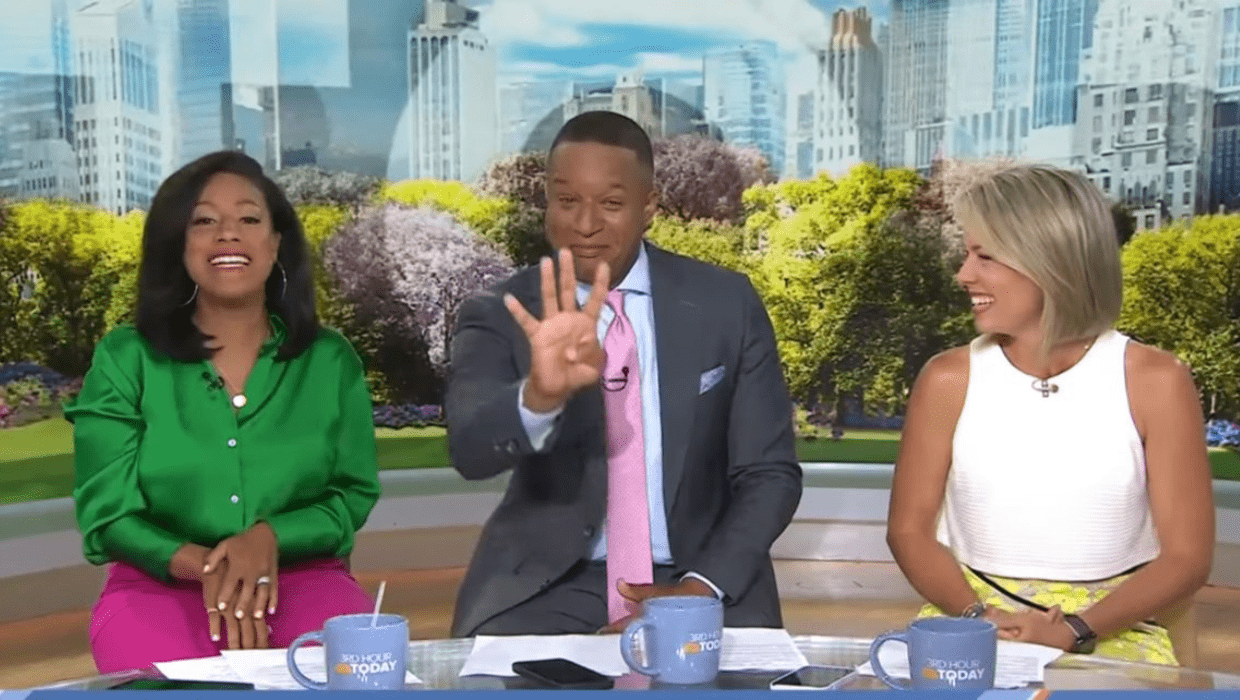 'Today' host Craig Melvin imitates co-host Sheinelle Jones after her strange delivery of a line (@today/YouTube)