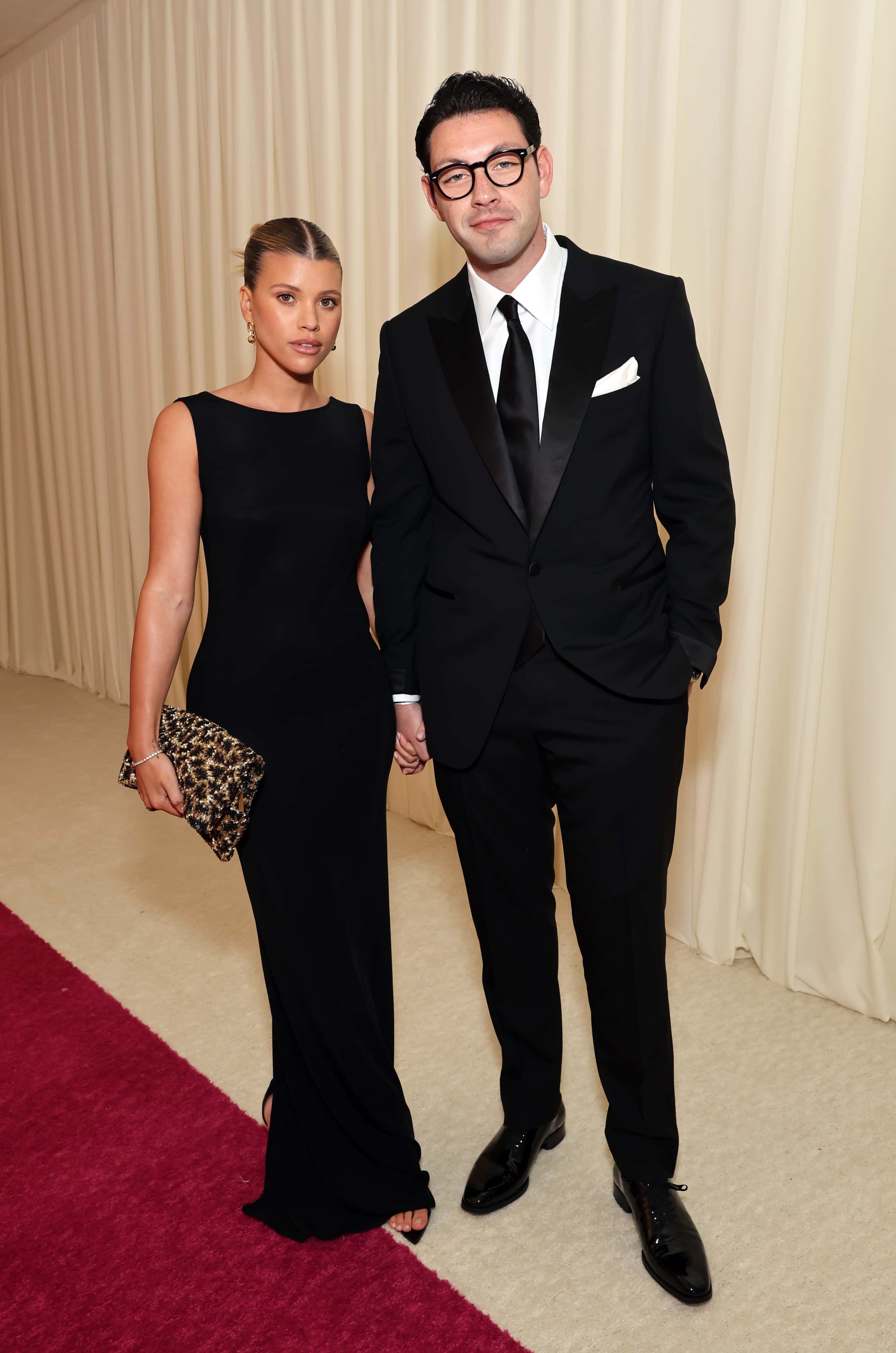 (L-R) Sofia Richie and  Elliot Grainge attend the Elton John AIDS Foundation's 30th Annual Academy Awards Viewing Party on March 27, 2022 in West Hollywood, California.