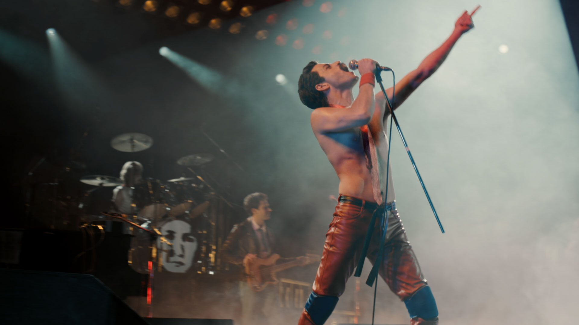 Joseph Mazzello, Rami Malek, and Ben Hardy in 'Bohemian Rhapsody' (2018) (IMDb)
