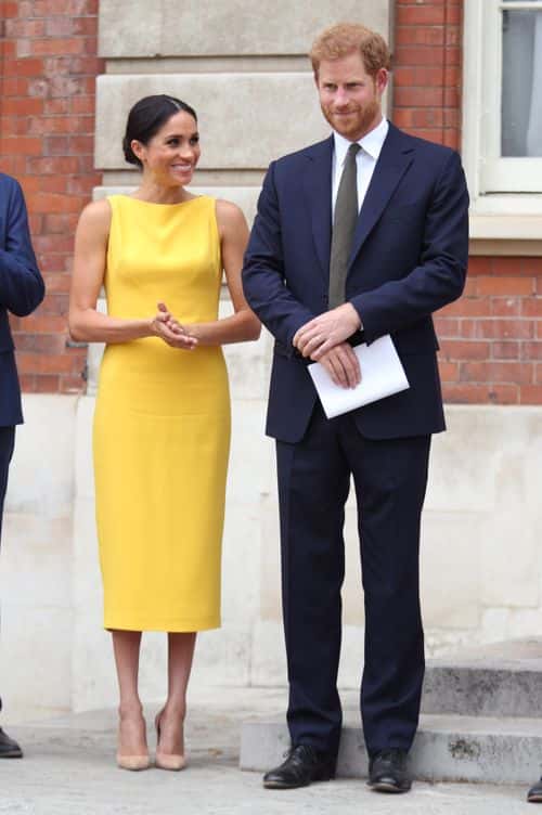 Prince Harry, Duke of Sussex and Meghan, Duchess of Sussex attend the Your Commonwealth Youth Challenge reception at Marlborough House on July 05, 2018 in London, England.