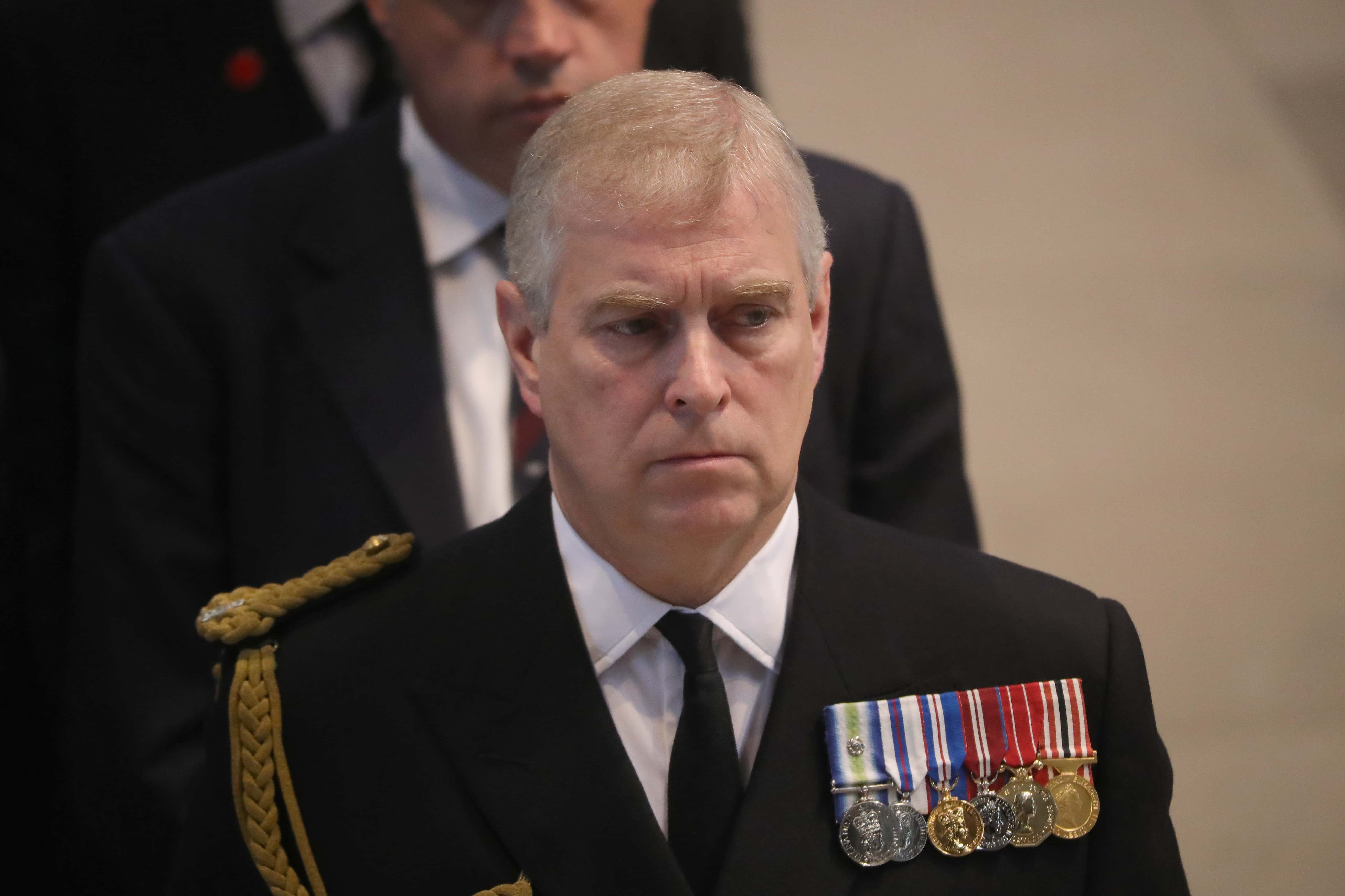 Prince Andrew, Duke of York, attends a commemoration service at Manchester Cathedral marking the 100th anniversary since the start of the Battle of the Somme. July 1, 2016 in Manchester, England. Services are being held across Britain and the world to remember those who died in the Battle of the Somme which began 100 years ago on July 1st 1916. Armies of British and French soldiers fought against the German Empire leading to over one million lives being lost.