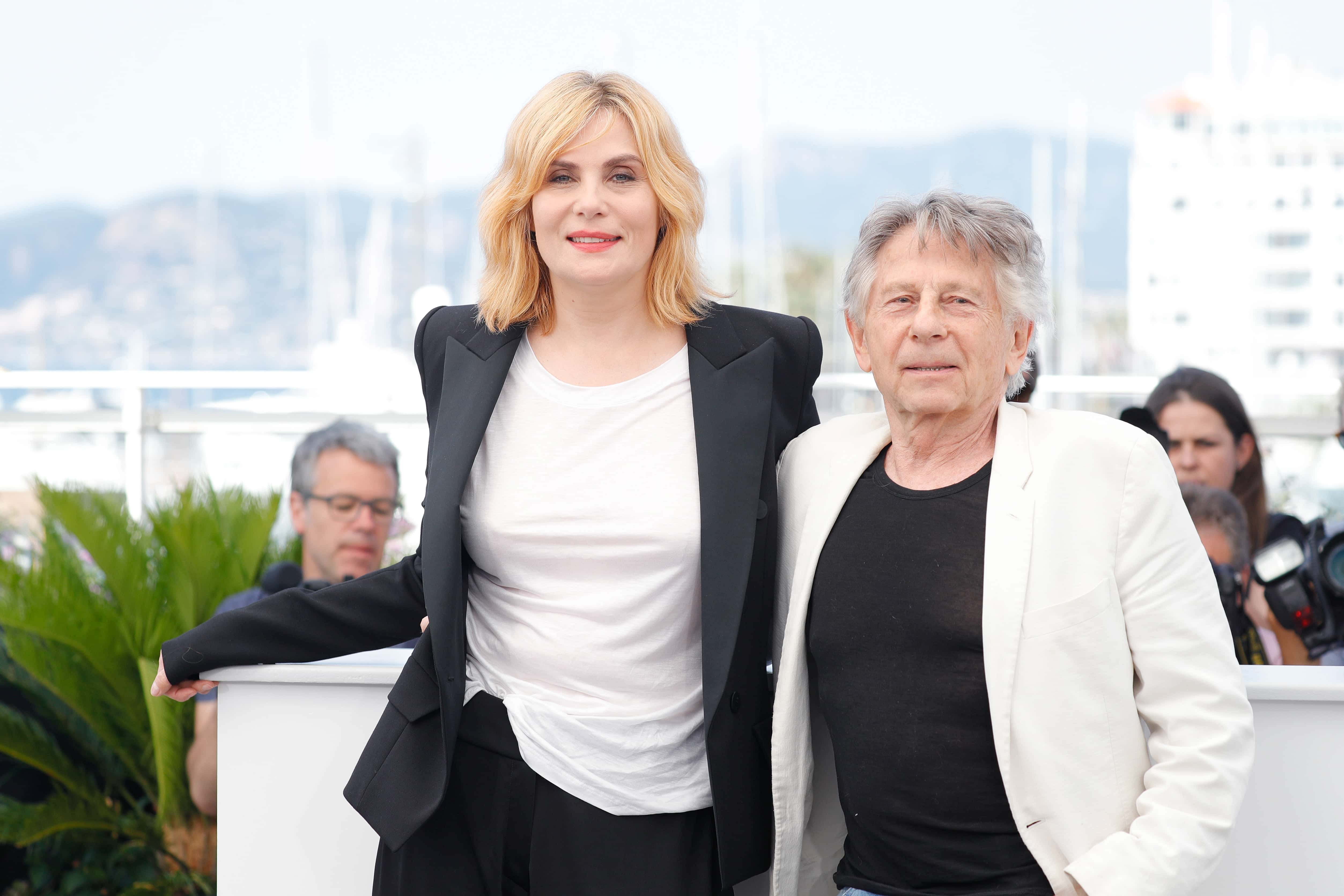 Director Roman Polanski and actress Emmanuelle Seigner attend the