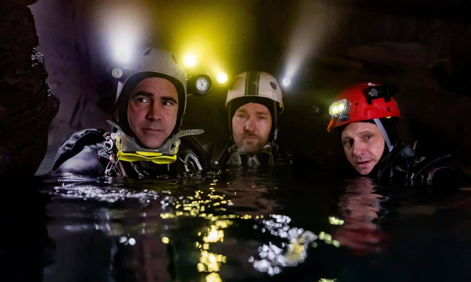 Colin Farrell, Joel Edgerton, and Viggo Mortensen in 'Thirteen Lives' (MGM/Amazon)