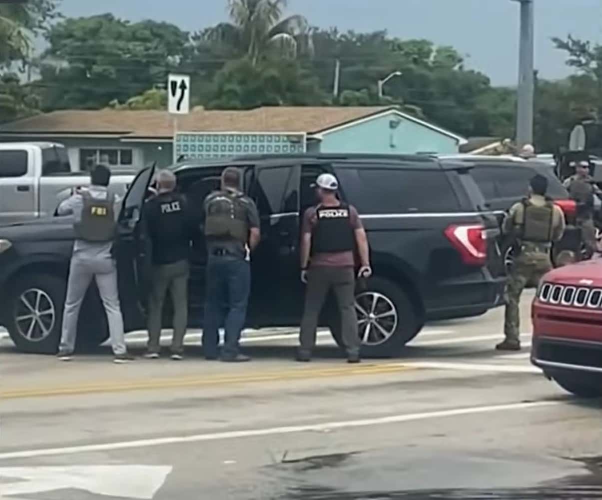 Kevin Heslop was arrested after a police chase that ended in his vehicle crashing into a utility pole (NBC6 screengrab)