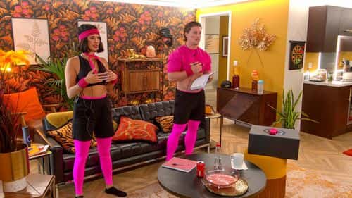 Xanthi Perdikomatis and Brett Robinson in 'The Circle' Season 5 (Netflix)