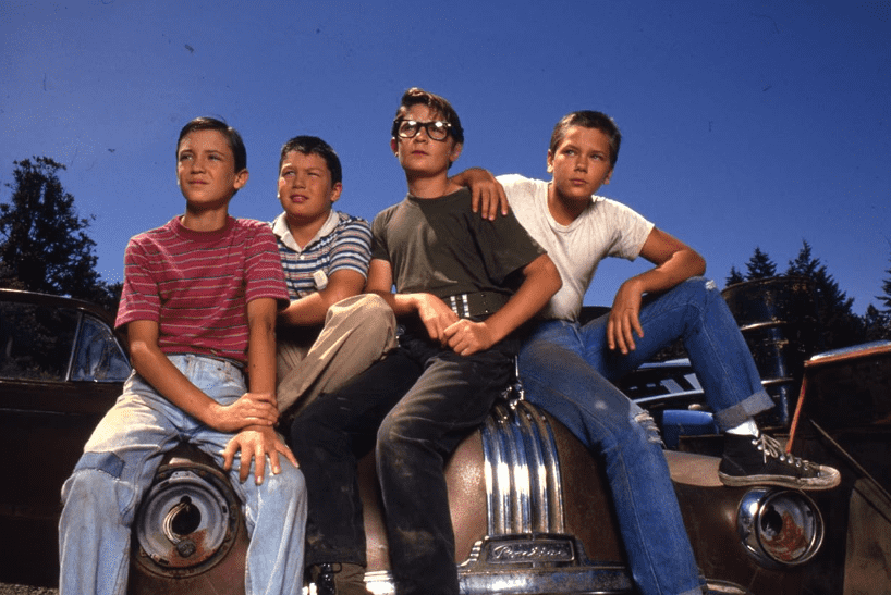 River Phoenix, Corey Feldman, Wil Wheaton, and Jerry O'Connell in Stand by Me (1986) (Columbia Pictures)