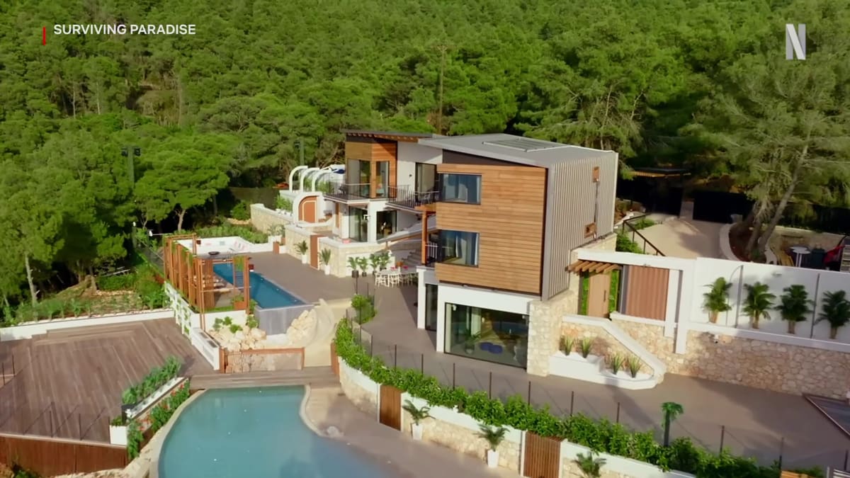 The Villa of luxury in 'Surviving Paradise' season 1 (YouTube/Netflix)